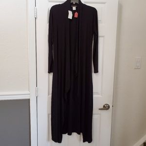 Discovery Kimono / Duster Black Size Large NWT